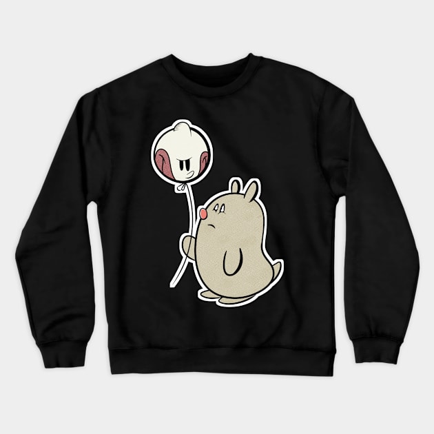 Hamster with Ballon Crewneck Sweatshirt by davidfeci